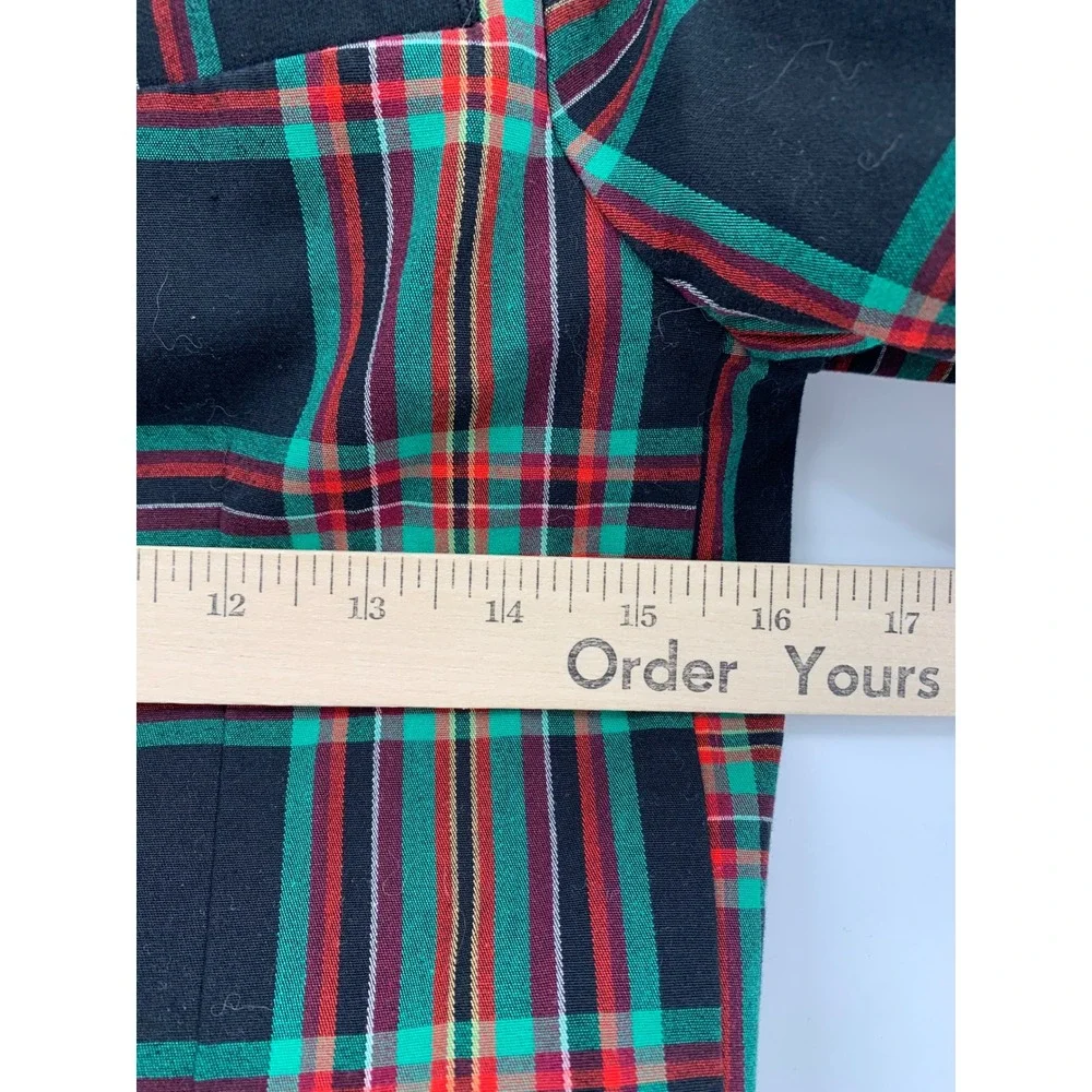 Cat & Jack Blazer Jacket Boys 10 Green Red Plaid Tartan Holiday Formal